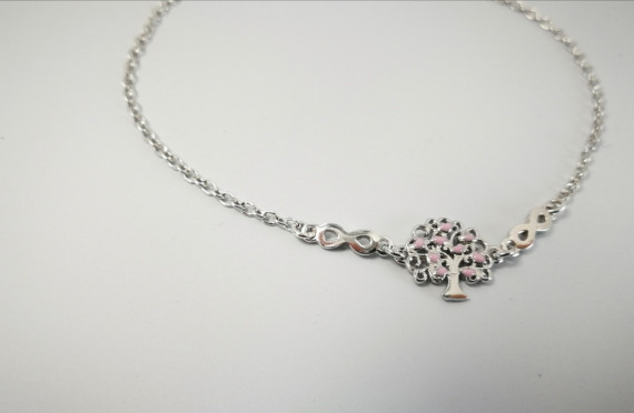 6-1-186886-2-Pulsera arbolito corazones rosa EBR17439 Rodio