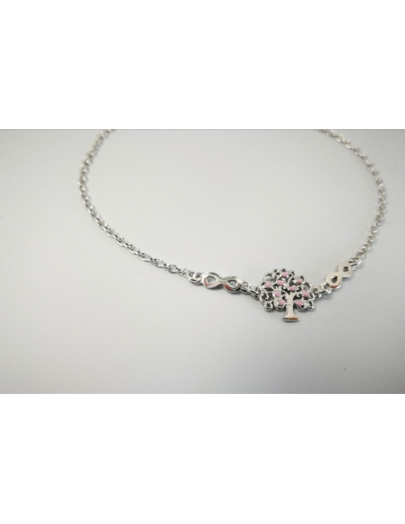 6-1-186886-2-Pulsera arbolito corazones rosa EBR17439 Rodio