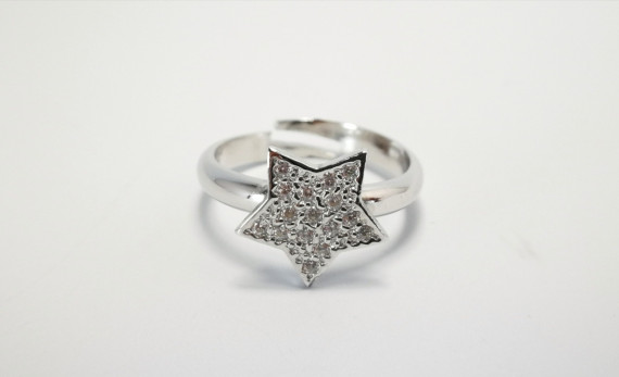 6-1-187083-2-Anillo con Estrella piedras de Rodio