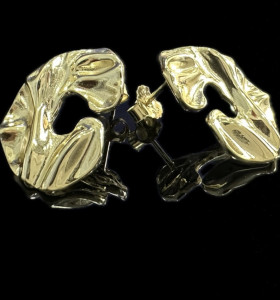 6-1-246664-1-Pendientes forma C de plata de ley 925 baño oro 18K 2