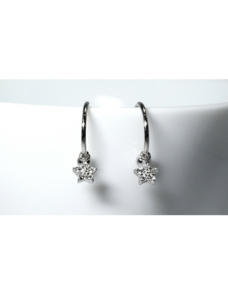 6-2-93070-1-Pendientes aro con estrella piedras 12 mm