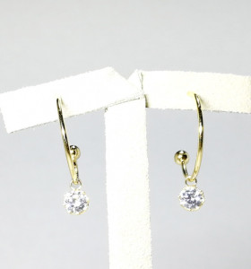 6-2-93098-1-Pendientes aro con circonita 17 mm