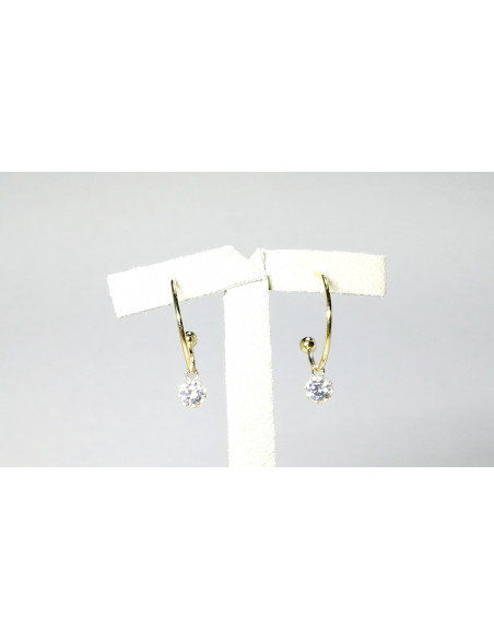 6-2-93098-1-Pendientes aro con circonita 17 mm