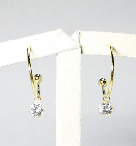 6-2-93098-1-Pendientes aro con circonita 17 mm 2
