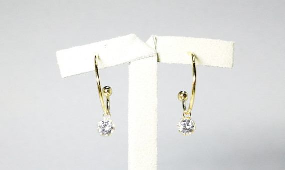 6-2-93098-2-Pendientes aro con circonita 17 mm