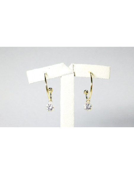 6-2-93098-2-Pendientes aro con circonita 17 mm