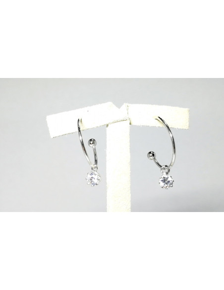 6-2-93098-3-Pendientes aro con circonita 17 mm