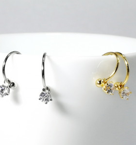 6-2-93320-1-Pendientes aro con circonita 12 mm 2