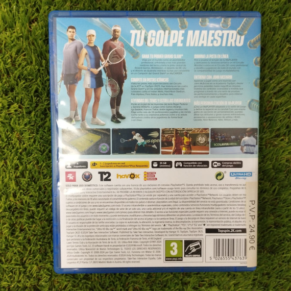 6-6-162252-2-Videojuego PS5 top spin 2k25 ps5