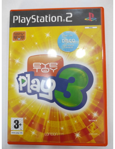 7-7-39229-1-Juego Ps2 Eye Toy Play 3 Camara