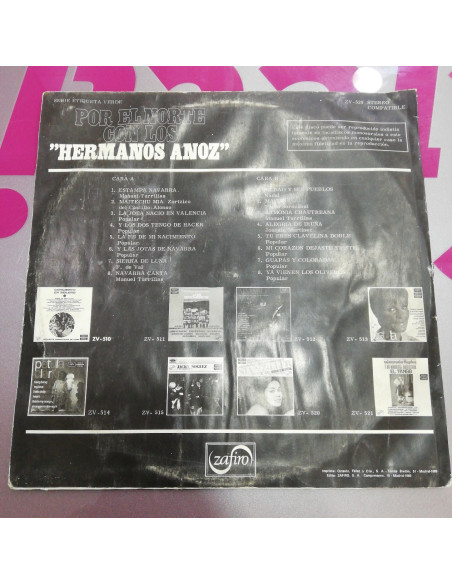 7-7-61919-2-Vinilo Por El Norte Con Los Hermanos Anoz