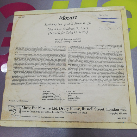 7-7-62028-2-Vinilo Mozart Symphony 40