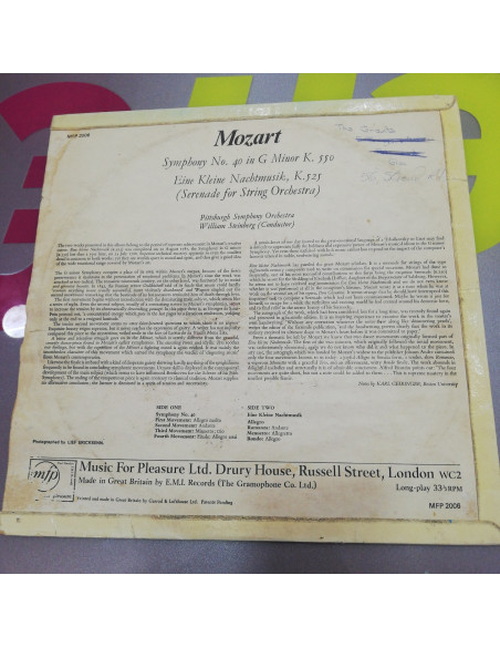 7-7-62028-2-Vinilo Mozart Symphony 40