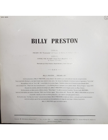 7-7-64930-2-Coleccionismo musical Billy preston pressin'on