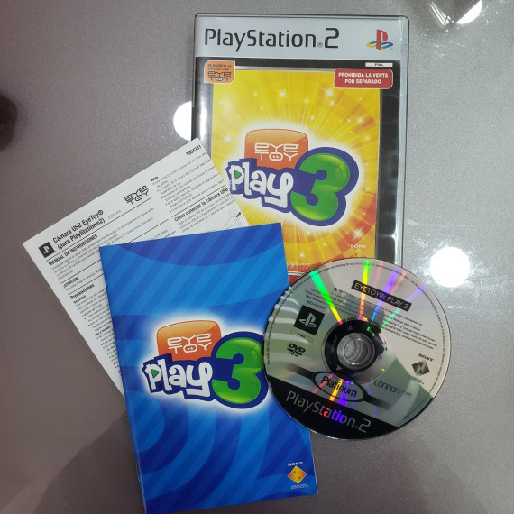 7-7-65744-2-Videojuego PS2 Eye Toy Y Cámara