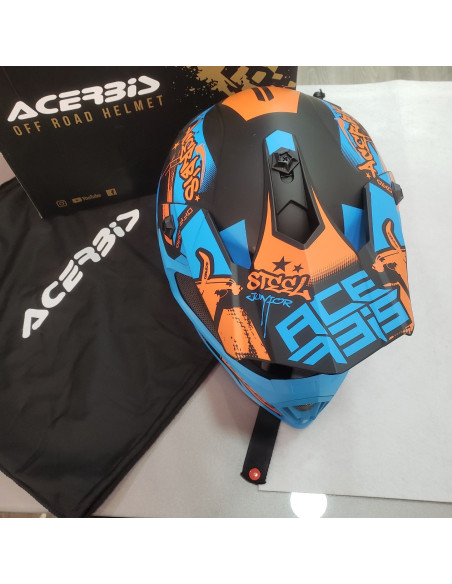 7-7-69814-4-Casco Integral Casco Moto Cross Steel Junior (51-52Cm) SIN USO