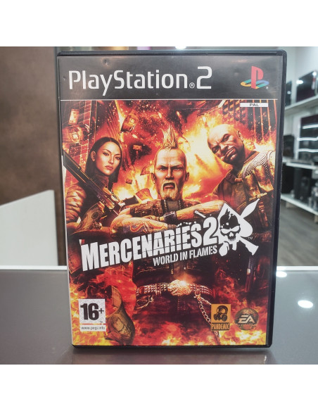7-7-70008-1-Videojuego PS2 Mercenaries 2 word in flames