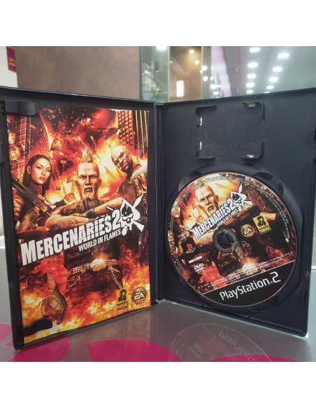 7-7-70008-2-Videojuego PS2 Mercenaries 2 word in flames