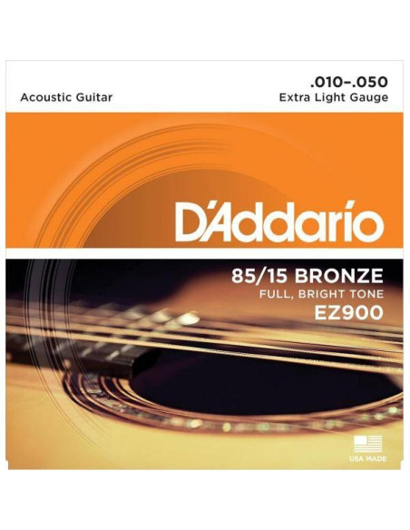 7-7-70382-1-JUEGO DE CUERDAS PARA GUITARRA ACÚSTICA EZ900 10-50 D'ADDARIO