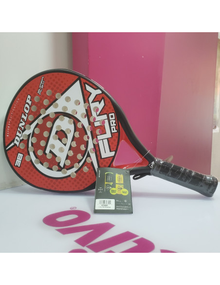 7-7-71702-1-Deportes Pala de padel Dunlop Fury Pro Roja (Sin uso)