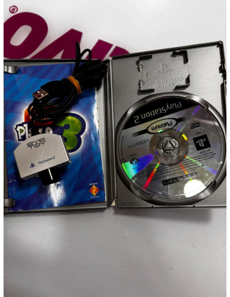 7-7-73450-2-Videojuego PS2 Play 3 con camara ps2