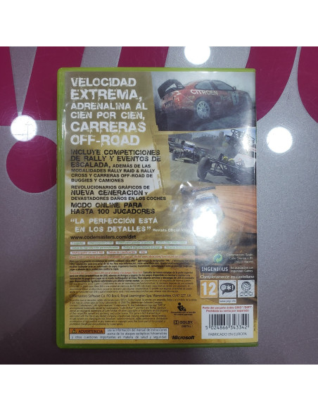 7-7-73990-2-Videojuego Xbox 360 Colin Mcrae Dirt