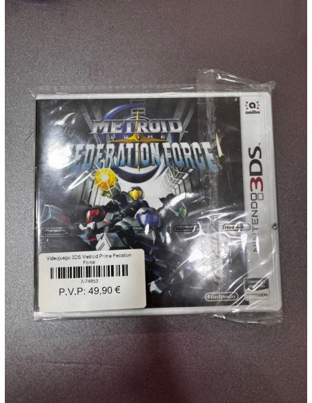 7-7-74853-1-Videojuego 3DS Metroid Prime Fedation Force '(Precintado)
