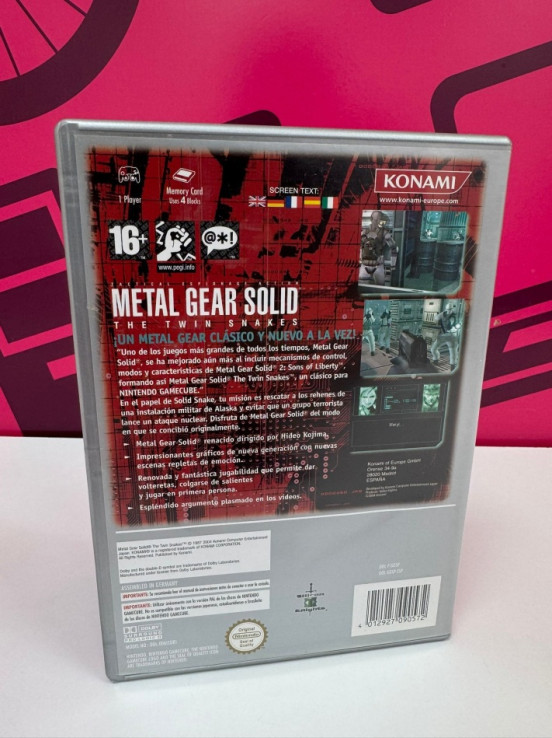 7-7-79516-2-Videojuego GameCube Metal Gear Solid The Twin Snakes 