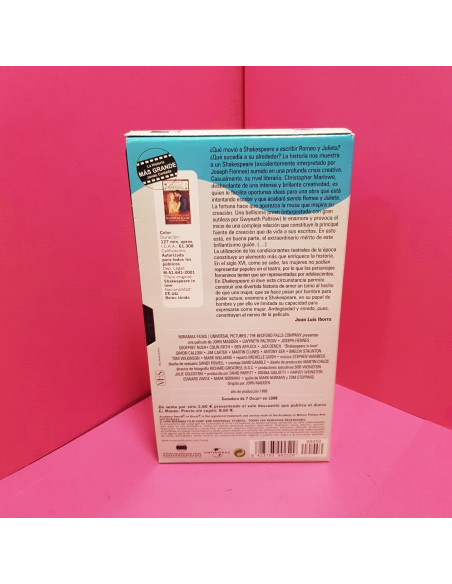 8-8-66646-2-Cine, DVD y películas VHS Shakespeare in Love