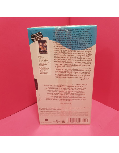 8-8-66649-2-Cine, DVD y películas VHS Elizabeth 