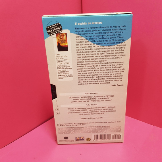 8-8-66658-2-Cine, DVD y películas VHS Lawrence de Arabia Parte I