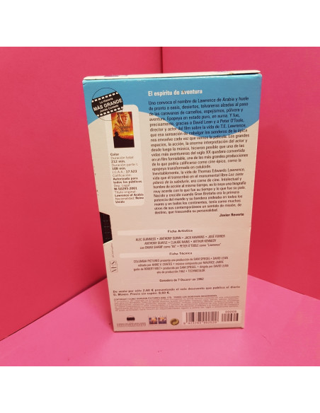 8-8-66658-2-Cine, DVD y películas VHS Lawrence de Arabia Parte I