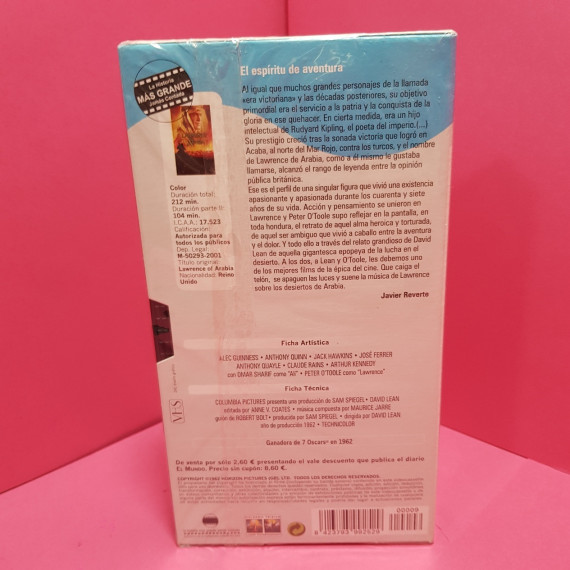 8-8-66661-2-Cine, DVD y películas VHS Lawrence de Arabia Parte II