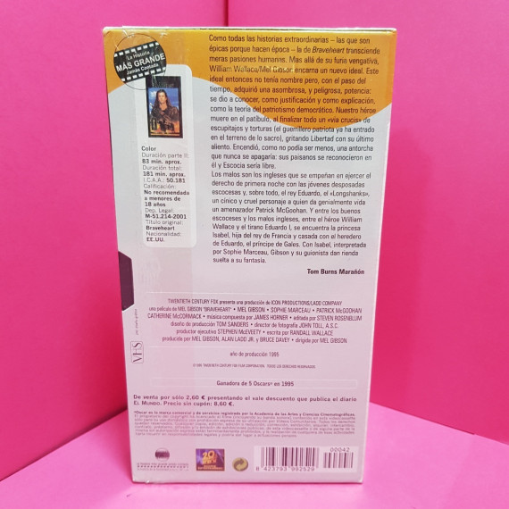 8-8-66665-2-Cine, DVD y películas VHS Braveheart Parte II