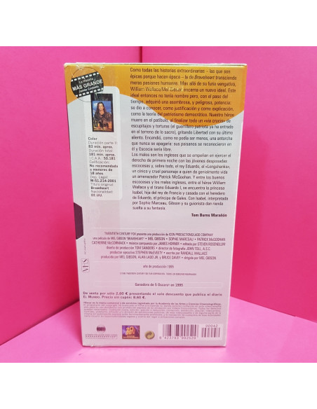 8-8-66665-2-Cine, DVD y películas VHS Braveheart Parte II