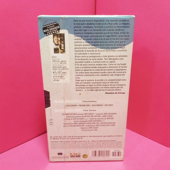 8-8-66666-2-Cine, DVD y películas VHS El Primer Caballero 