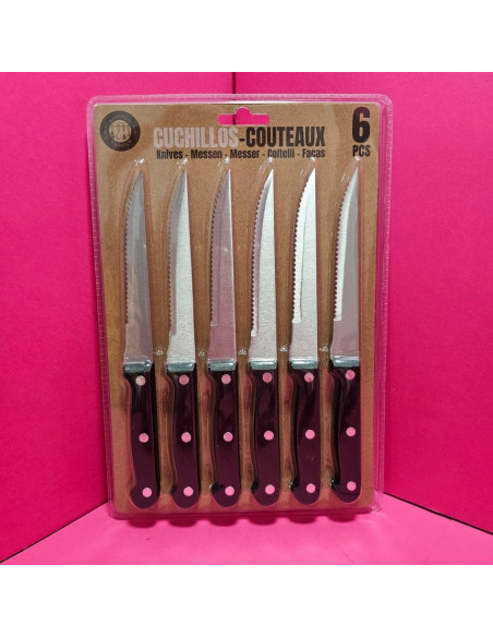 8-8-67578-2-Set Cuchillos Cocina Kitchen Family 6pcs (Nuevo)