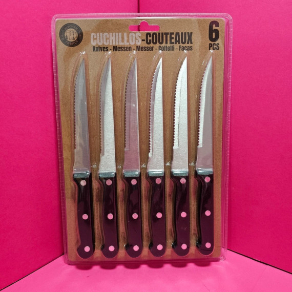 8-8-67581-2-Set Cuchillos Cocina Kitchen Family 6pcs (Nuevo)