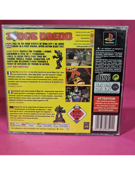 8-8-69638-3-Videojuego PS1 Judge Dredd (EN) Pal