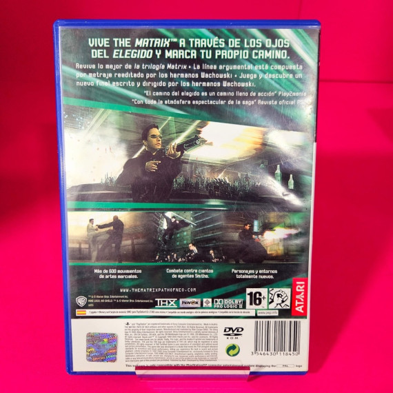 8-8-69893-6-Videojuego PS2 The Matrix:Path Of Neo