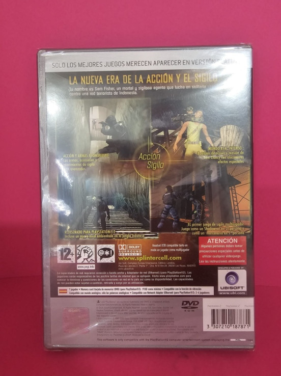 8-8-70395-2-Videojuego PS2 Splinter Cell Pandora Tomorrow (Precintado)