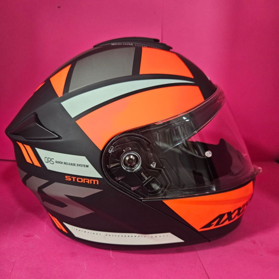 8-8-70846-2-Casco Integral modular AXXIS FU406SV Storm SV orange Talla XL (Sin Uso)