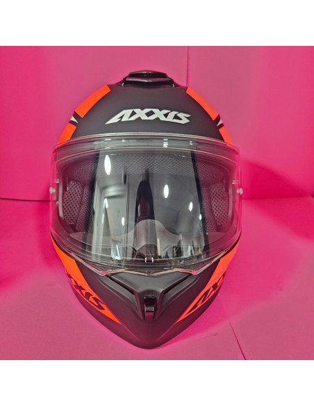8-8-70846-3-Casco Integral modular AXXIS FU406SV Storm SV orange Talla XL (Sin Uso)