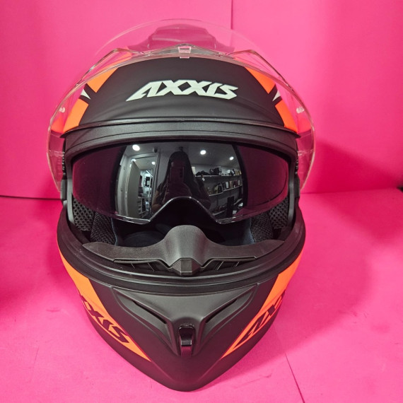 8-8-70846-5-Casco Integral modular AXXIS FU406SV Storm SV orange Talla XL (Sin Uso)