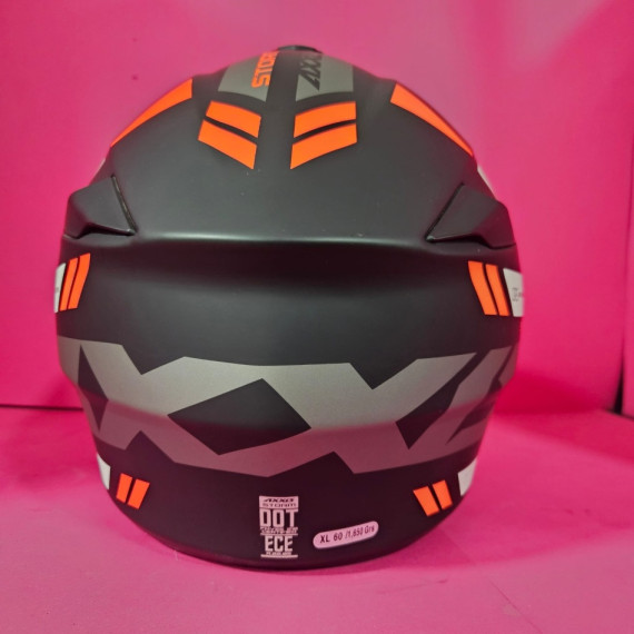 8-8-70846-7-Casco Integral modular AXXIS FU406SV Storm SV orange Talla XL (Sin Uso)