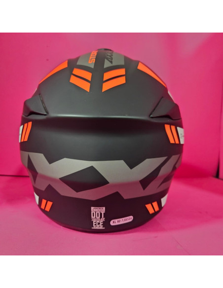 8-8-70846-7-Casco Integral modular AXXIS FU406SV Storm SV orange Talla XL (Sin Uso)