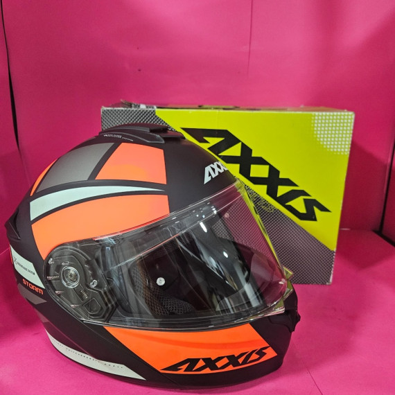 8-8-70846-12-Casco Integral modular AXXIS FU406SV Storm SV orange Talla XL (Sin Uso)
