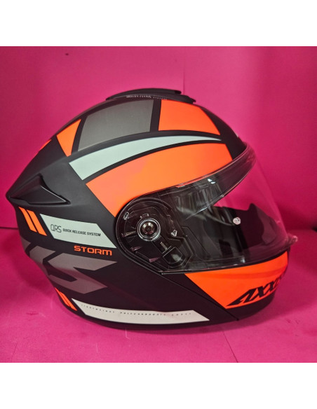 8-8-70846-13-Casco Integral modular AXXIS FU406SV Storm SV orange Talla XL (Sin Uso)