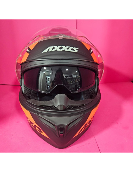 8-8-70846-16-Casco Integral modular AXXIS FU406SV Storm SV orange Talla XL (Sin Uso)