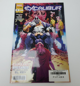 8-9-47215-1-Coleccionismo vintage Marvel Excalibur, la capitana britania se arrodilla ante el rey